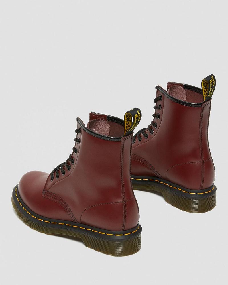 Women's Dr Martens 1460 Smooth Leather Lace Up Boots Pink / Red | AU 202LIS